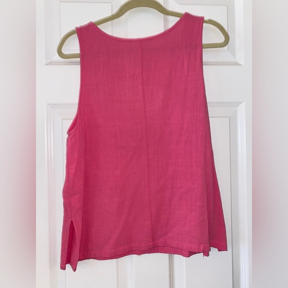 Lulu's Pink linen Tank Top - Picture 2 of 3